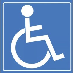 PANCARTE adhésive 100x100 mm "PMR"