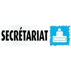 PLAQUE PVC ALU ADHÉSIVE 170x50 MM "Secrétariat"