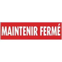 PLAQUE PVC ALU ADHÉSIVE 170x50 MM "Fermé"