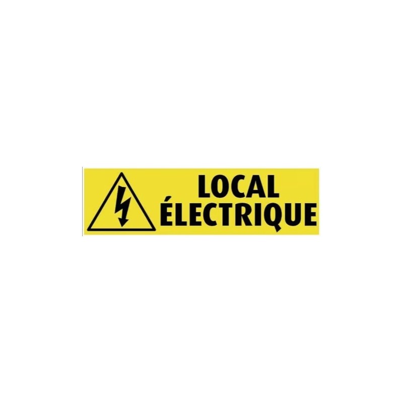 PLAQUE PVC ALU ADHÉSIVE 170x50 MM "Local Electrique"