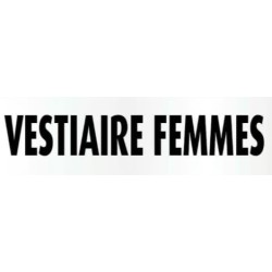 PLAQUE PVC ALU ADHÉSIVE 170x50 MM "Vestiaire Femmes"