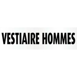 PLAQUE PVC ALU ADHÉSIVE 170x50 MM "Vestiaire Homme"