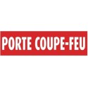 PLAQUE PVC ALU ADHÉSIVE 170x50 MM "Coupe feu"