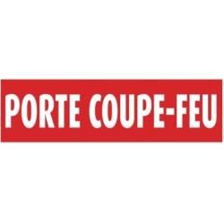 PLAQUE PVC ALU ADHÉSIVE 170x50 MM "Coupe feu"