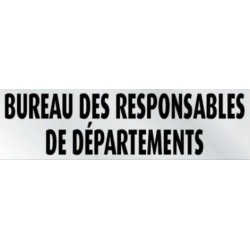 PLAQUE PVC ALU ADHÉSIVE 170x50 MM "Responsables de Départements"
