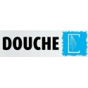 PLAQUE PVC ALU ADHÉSIVE 170x50 MM "Douche"
