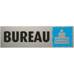 PLAQUE PVC ALU ADHÉSIVE 170x50 MM "Bureau"