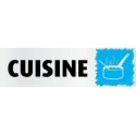 PLAQUE PVC ALU ADHÉSIVE 170x50 MM "Cuisine"