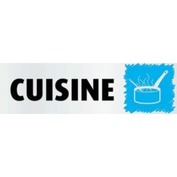 PLAQUE PVC ALU ADHÉSIVE 170x50 MM "Cuisine"