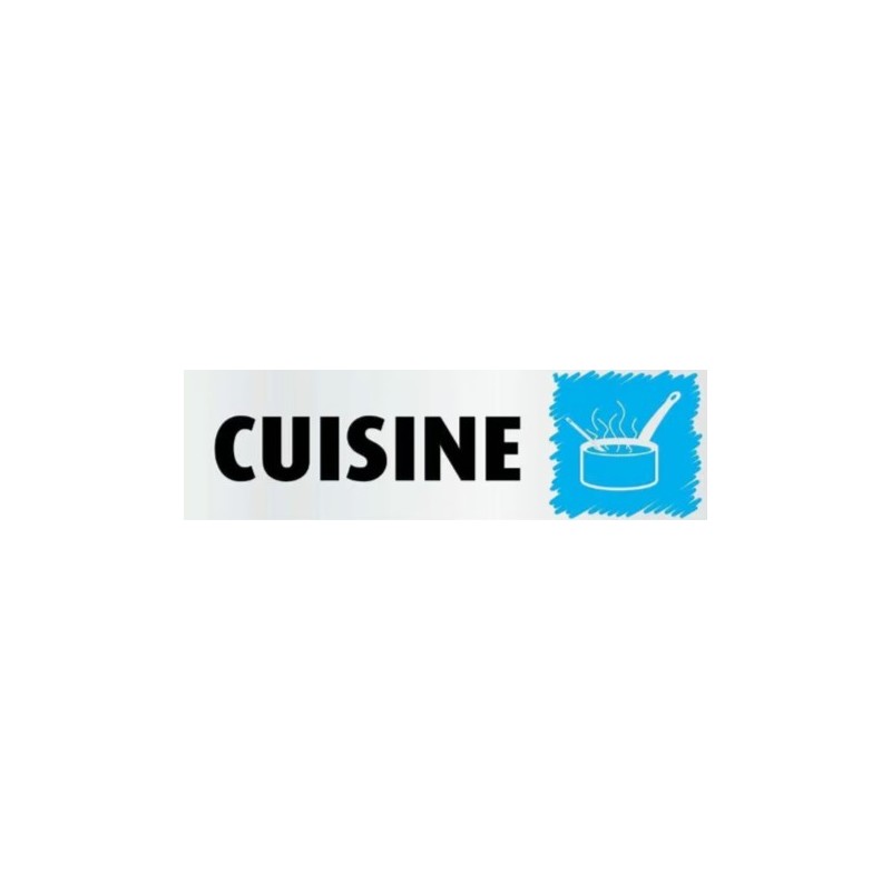 PLAQUE PVC ALU ADHÉSIVE 170x50 MM "Cuisine"