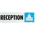 PLAQUE PVC ALU ADHÉSIVE 170x50 MM "Réception"