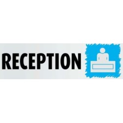 PLAQUE PVC ALU ADHÉSIVE 170x50 MM "Réception"