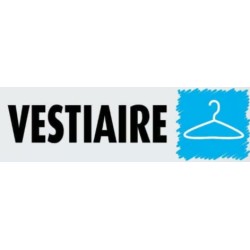 PLAQUE PVC ALU ADHÉSIVE 170x50 MM "Vestiaire"