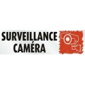PLAQUE PVC ALU ADHÉSIVE 170x50 MM "Surveillance Caméra"