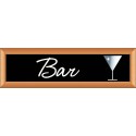 PLAQUE TERRA FAUX CADRE BOIS 170x50 MM "Bar"