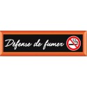 PLAQUE TERRA FAUX CADRE BOIS 170x50 MM "Défense de fumer"