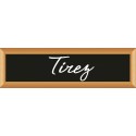 PLAQUE TERRA FAUX CADRE BOIS 170x50 MM "Tirez"