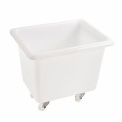 BAC PLASTIQUE ROULANT ROUES INOX