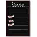 PANNEAU PVC 400x600 mm Origine Viandes + fil nylon