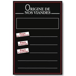 PANNEAU PVC 400x600 mm Origine Viandes + fil nylon