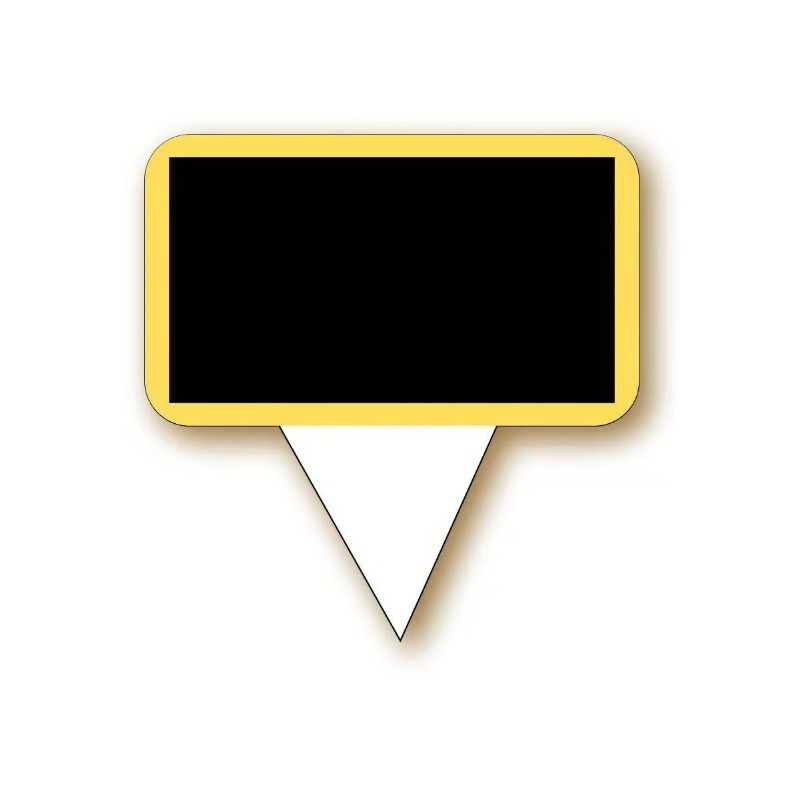 ETIQUETTE Ecolière 55x30 mm neutre, pique plastique (lot de 100)