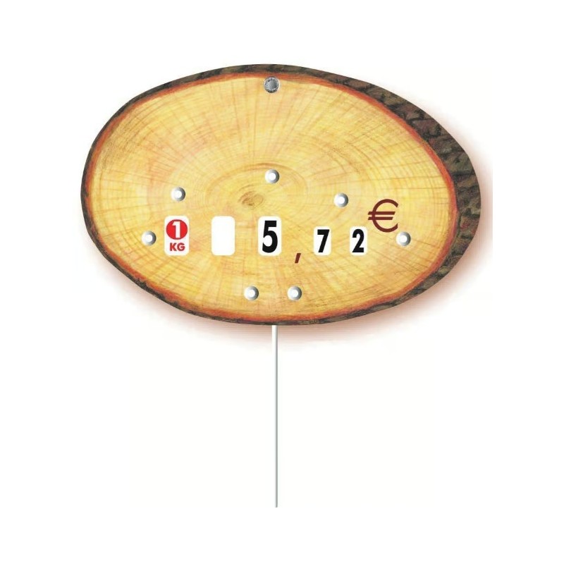 ETIQUETTE Rondin 145x95 mm, à roulettes, pique inox (lot de 10)