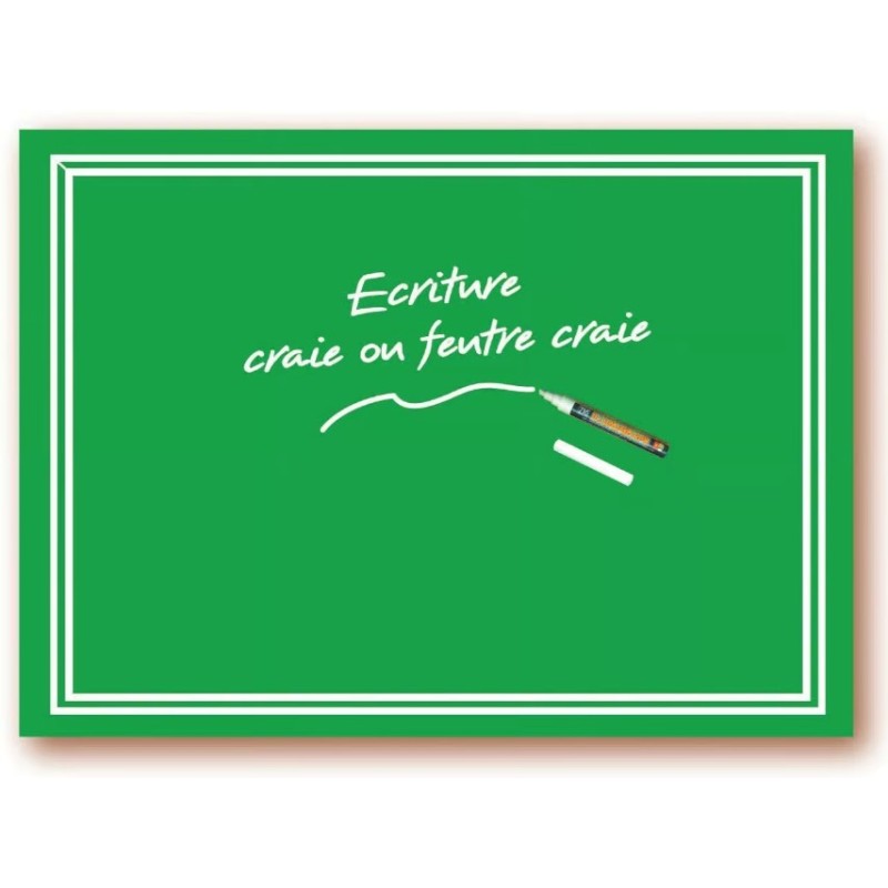 ARDOISINE verte 320x240 mm, recto/verso, sans attachement (lot de 10)