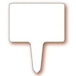 ETIQUETTE NEUTRE BLANCHE 70X50 mm - avec pique (lot de 10)