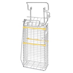 PORTE COUTEAUX INOX VERROUILLABLE -  4 COUTEAUX + 2 FUSILS