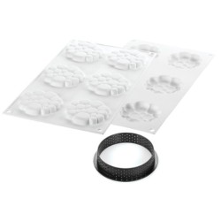 KIT PLAQUE SILICONE - 6 tartelettes paradis Ø 80xht20 mm - 37ml