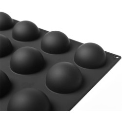 PLAQUE SILICONE 600X400 - 24 demi sphères Ø 70xht40 mm - 120ml