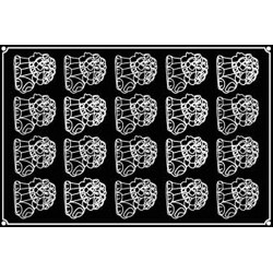 PLAQUE SILICONE 600X400 - 20 lions 90x87xht20 mm - 90ml