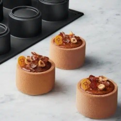 PLAQUE SILICONE 400X300 - 12 cylindres Ø 65xht45 mm - 130ml