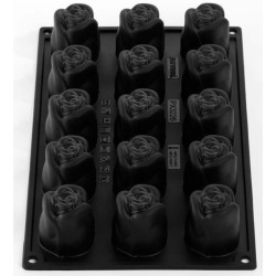 PLAQUE SILICONE 400X300 - 20 boutons de rose 56x54xht61 mm - 106ml