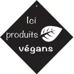 PANCARTE ventouse 160x160 mm Ici produits végans
