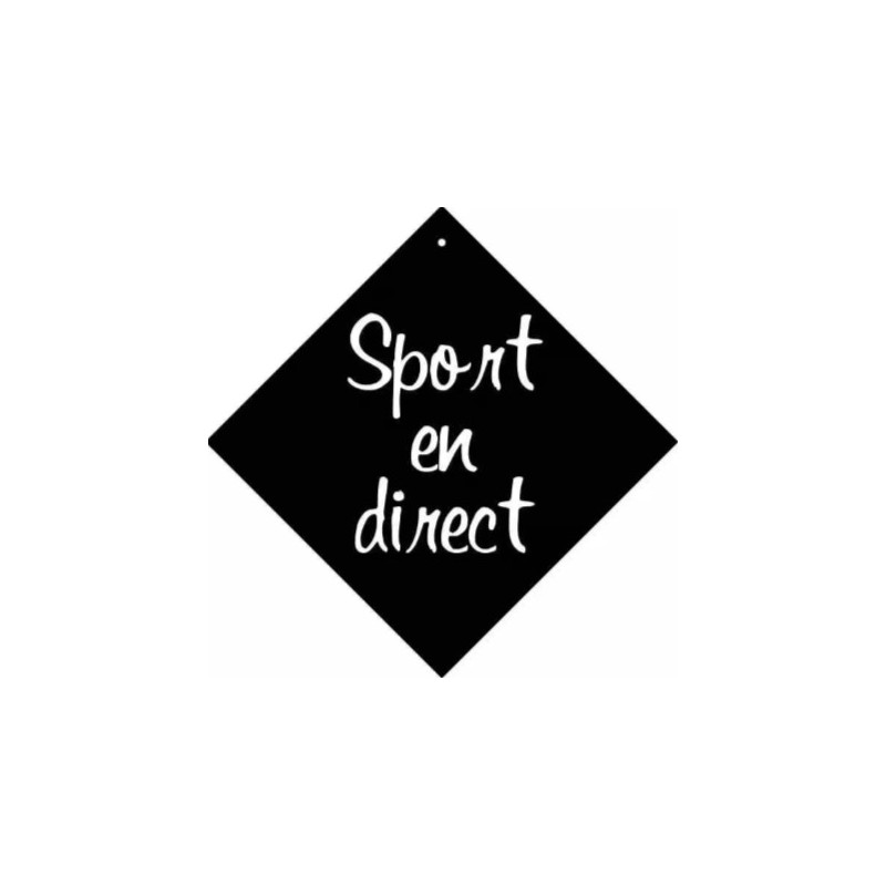 PANCARTE ventouse 160x160 mm logo Sport en direct