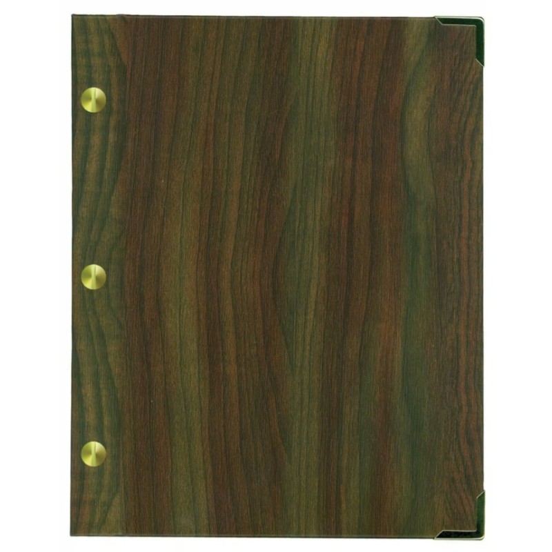 CARTE DES VINS 185x235 mm Authentic faux bois foncé sans marquage