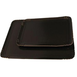 PLATEAU TRAITEUR CARTON - 420x280 mm - NOIR VERSO OR (x25)