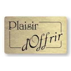 ETIQUETTE ADHESIVE GAUFRAGE "plaisir d'offrir" (x1000)