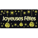 ETIQUETTE ADHESIVE OR "joyeuses fêtes" (x500)