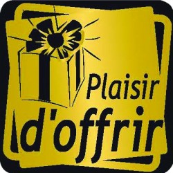 ETIQUETTE ADHESIVE OR "plaisir d'offrir" (x500)