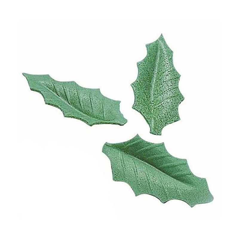 FEUILLE DE HOUX AZYME vert foncé 45 mm (x500)