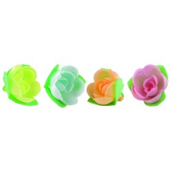 ROSE AZYME MINI COROLLE Ø 50 mm - couleurs pastels (x80)