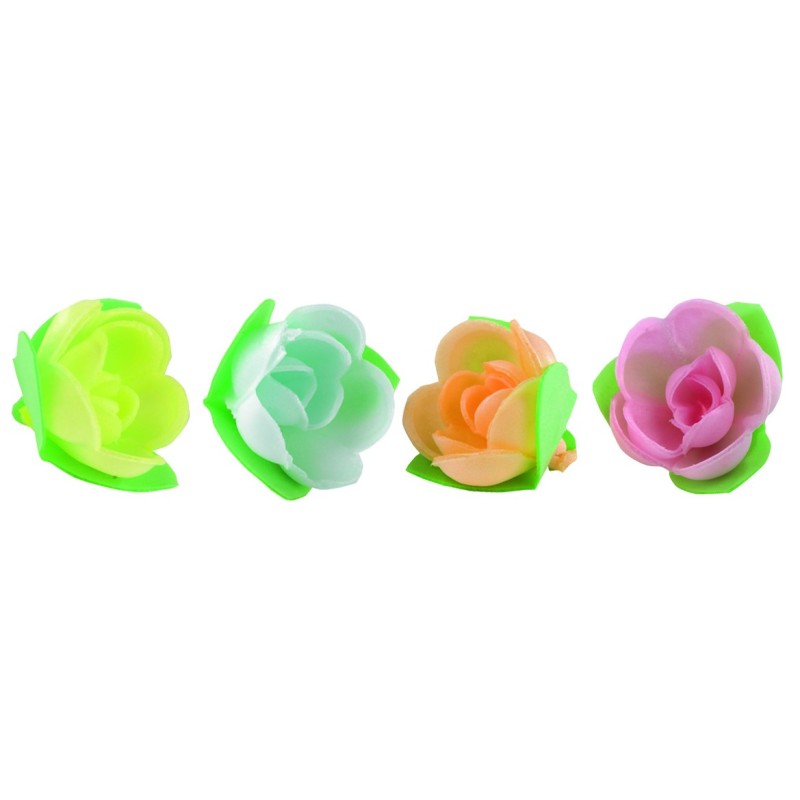 ROSE AZYME MINI COROLLE Ø 50 mm - couleurs pastels (x80)
