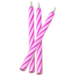 BOUGIE TORSADEE - ht 6 cm - ROSE (x144)