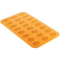 PLAQUE SILICONE 470X270 - 24 feuilles forêt (12 66x30 + 12 62x43 mm)