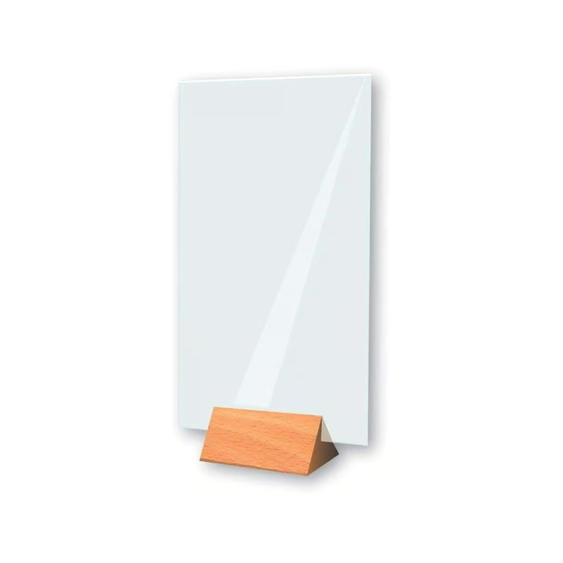 ÉTUI 120x180 mm PVC cristal + pied triangulaire (lot de 3)