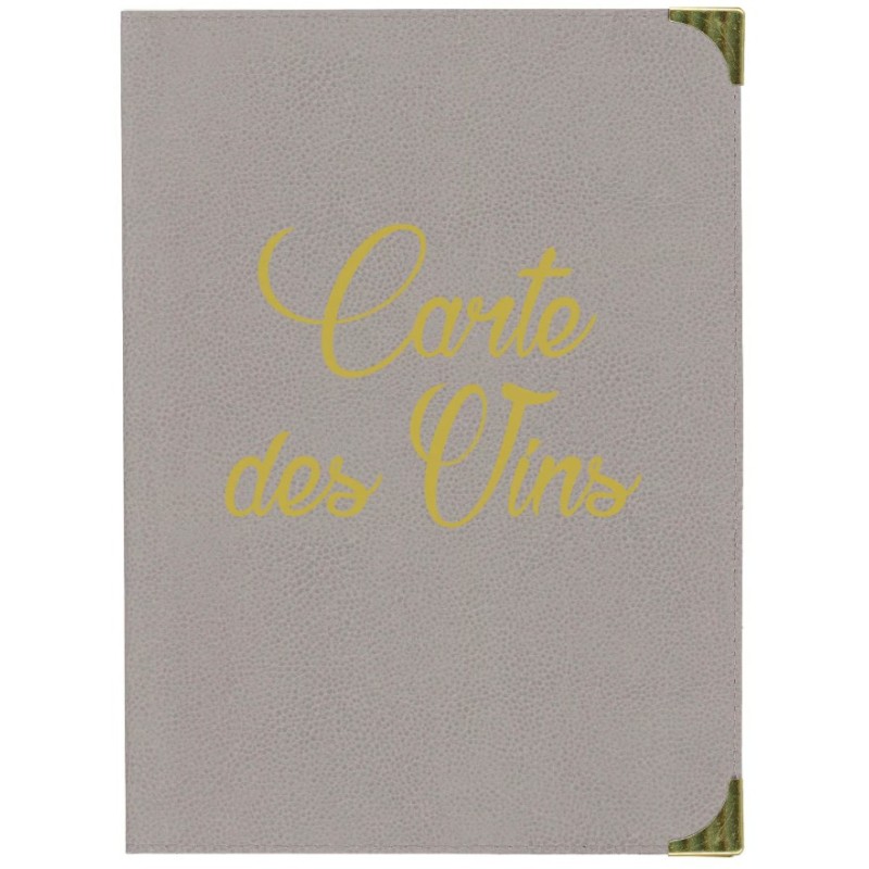 CARTE DES VINS 235x320 mm Boston taupe