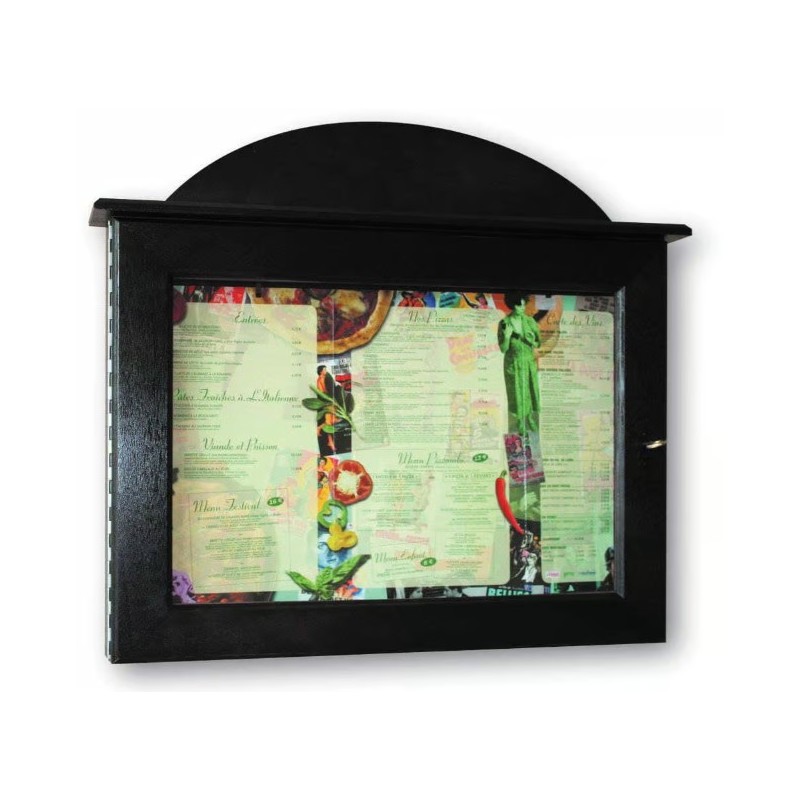 PORTE-MENU LUMINEUX Zéphir, 3 pages noir