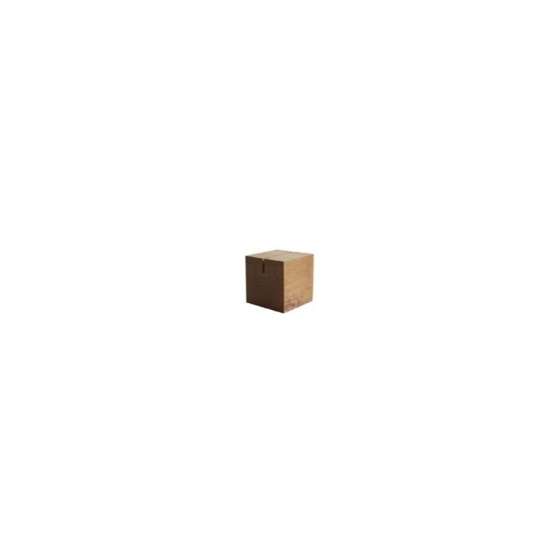 SUPPORT bois fendu cube 55x55x55 mm Naturel vernis (lot de 3)